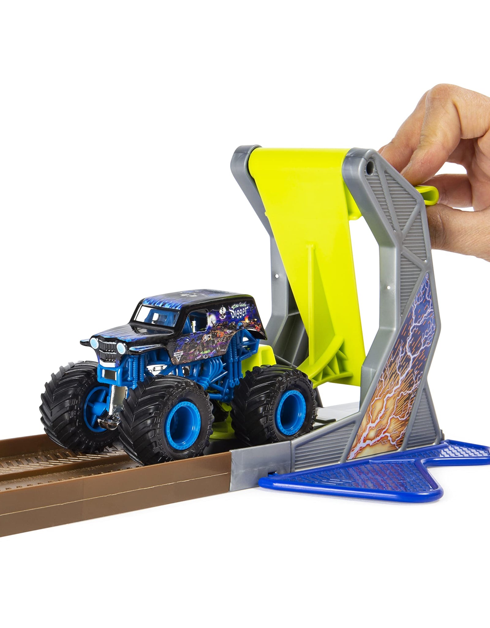 Monster Jam, Official Champ Ramp Freestyle Playset Featuring Exclusive 1:64 Scale Die-Cast Son-uva Digger Monster Truck, Kids Toys for Boys