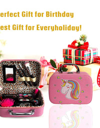 Kids Makeup Kit for Girls, Washable Makeup Kit, Real Play Kids Makeup Set Princess Play Birthday 3 4 5 6 Gift for Little Girls Toys
