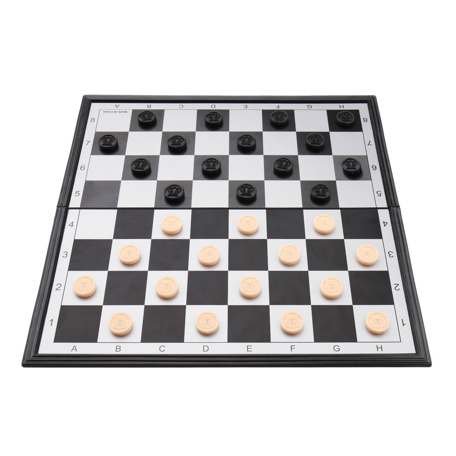 3 in 1 Chess Checkers Backgammon Set, KAILE Magnetic Chess Travel Magnet Chess with Folding Case 13"