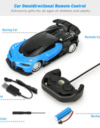 GaHoo Remote Control Car for Kids - 1/16 Scale Electric Remote Toy Racing, with Led Lights Rechargeable High-Speed Hobby Toy Vehicle, RC Car Gifts for Age 3 4 5 6 7 8 9 Year Old Boys Girls (Blue)
