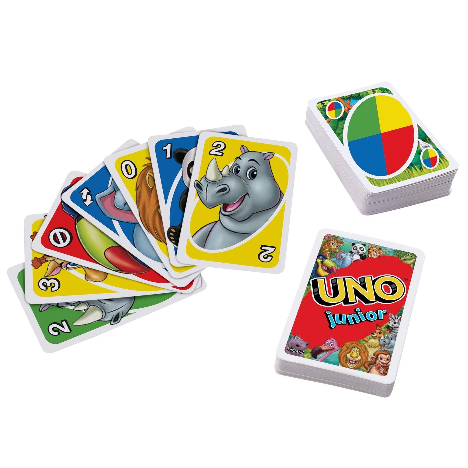 Mattel UNO Junior Card Game with 45 Cards, Gift for Kids 3 Years Old & Up