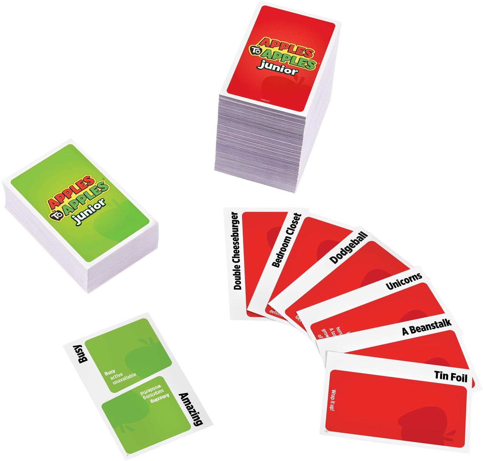 Mattel Apples to Apples Junior, The Game of Crazy Comparisons, Board Game with 504 Cards, Family Party Game Especially for Kids, Gift for Kid, Teen & Family Game Night Ages 9 Years & Older