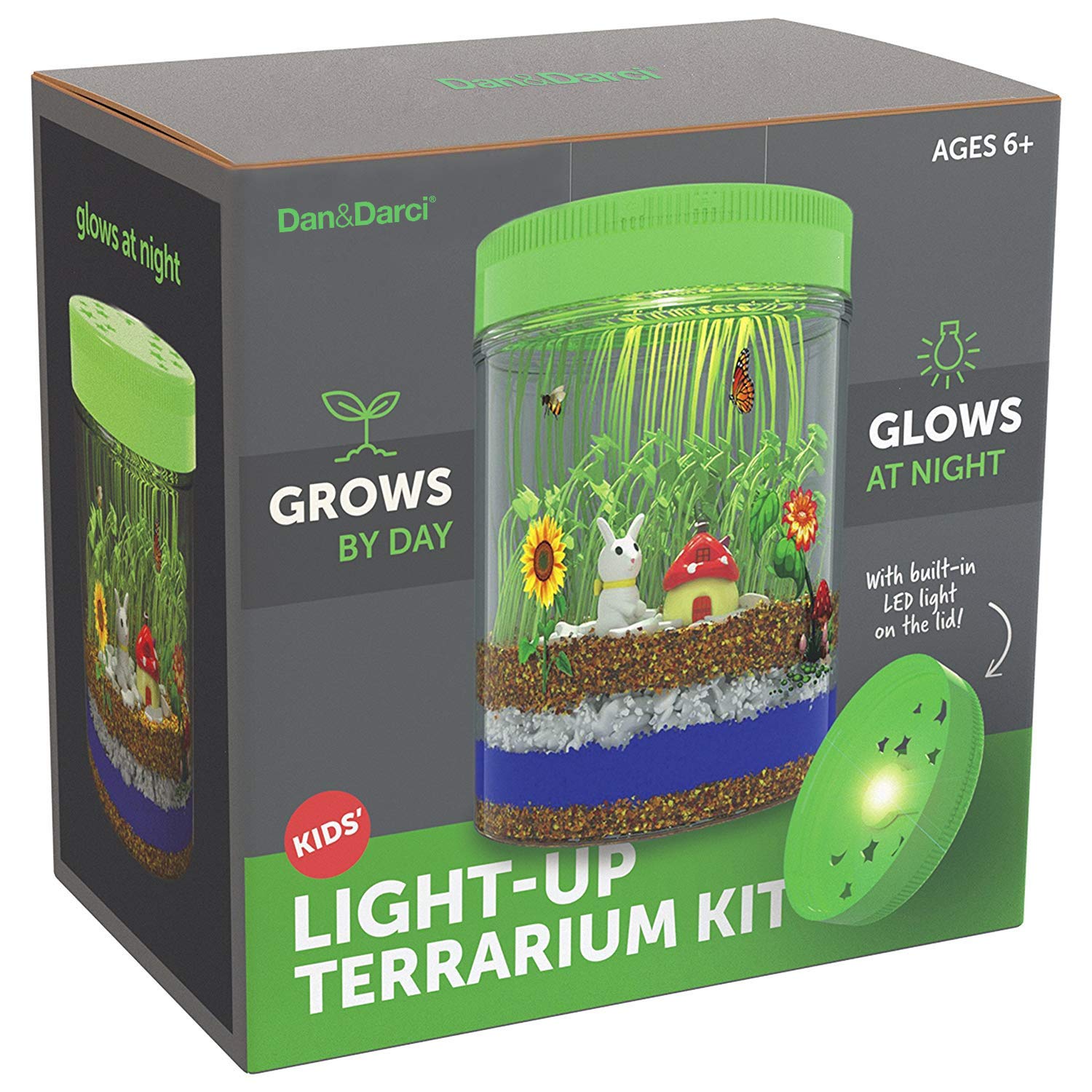 Light-Up Terrarium Kit for Kids - STEM Activities Science Craft Kits - Kids Crafts Gifts for Kids - Educational Kids Toys - Arts and Crafts for Girls & Boys Ages 4 5 6 7 8-12 Year Old Boy & Girl Gift