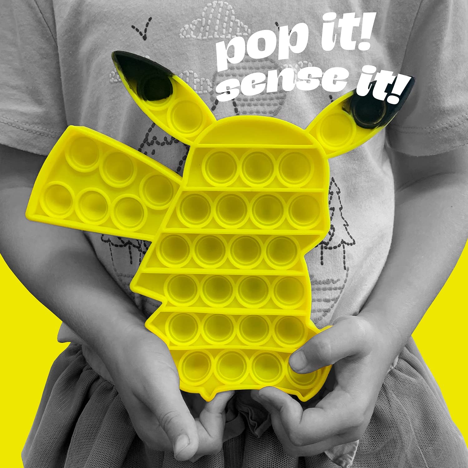 Boxgear Pikachu Fidget Toy Pop Pop– Pop Fidget Toy for Kids and Adults – Stress Relief Fidget – Anti Stress Squeeze Toy - Animal Silicone Fidget Blocks – Lightweight and Durable