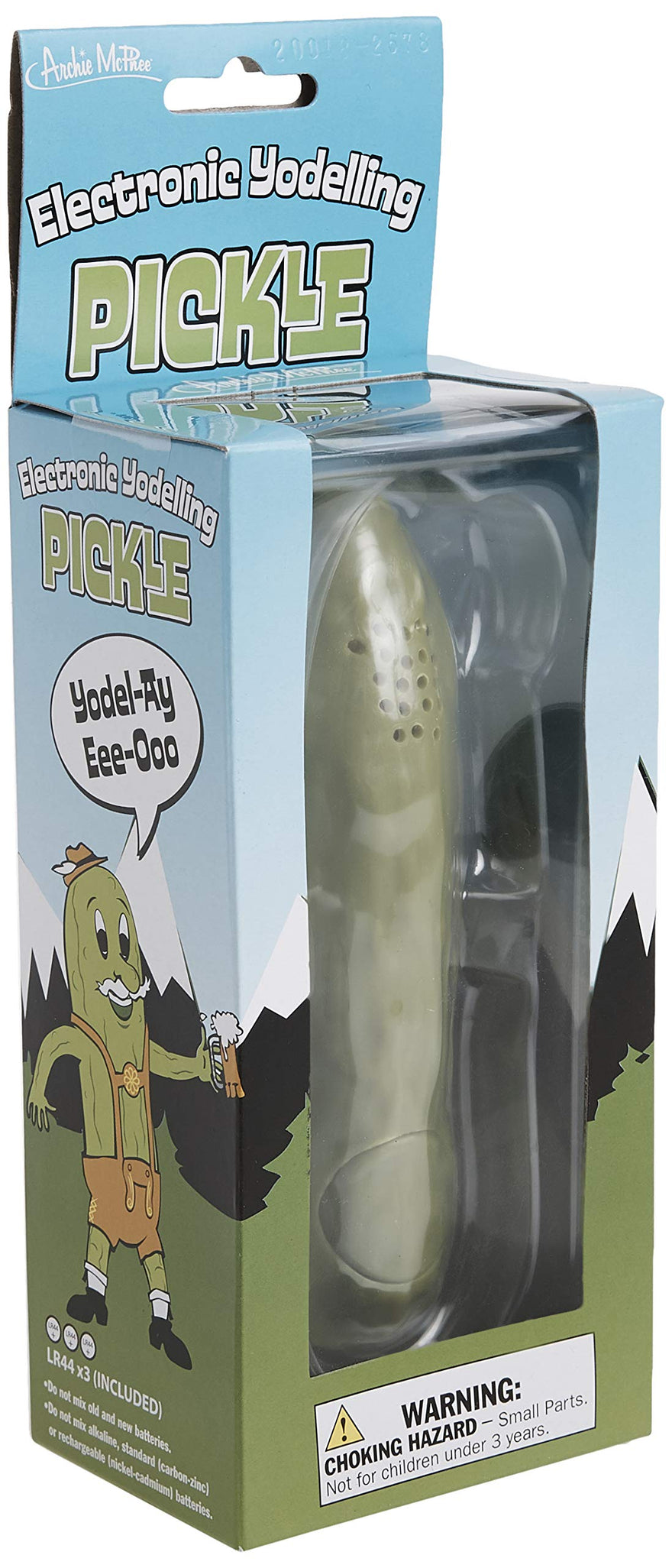 Archie McPhee 11761 Accoutrements Yodelling Pickle Multi-colored, 8"