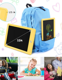 KOKODI LCD Writing Tablet, 10 Inch Colorful Toddler Doodle Board Drawing Tablet, Erasable Reusable Electronic Drawing Pads, Educational and Learning Toy for 3-6 Years Old Boy and Girls
