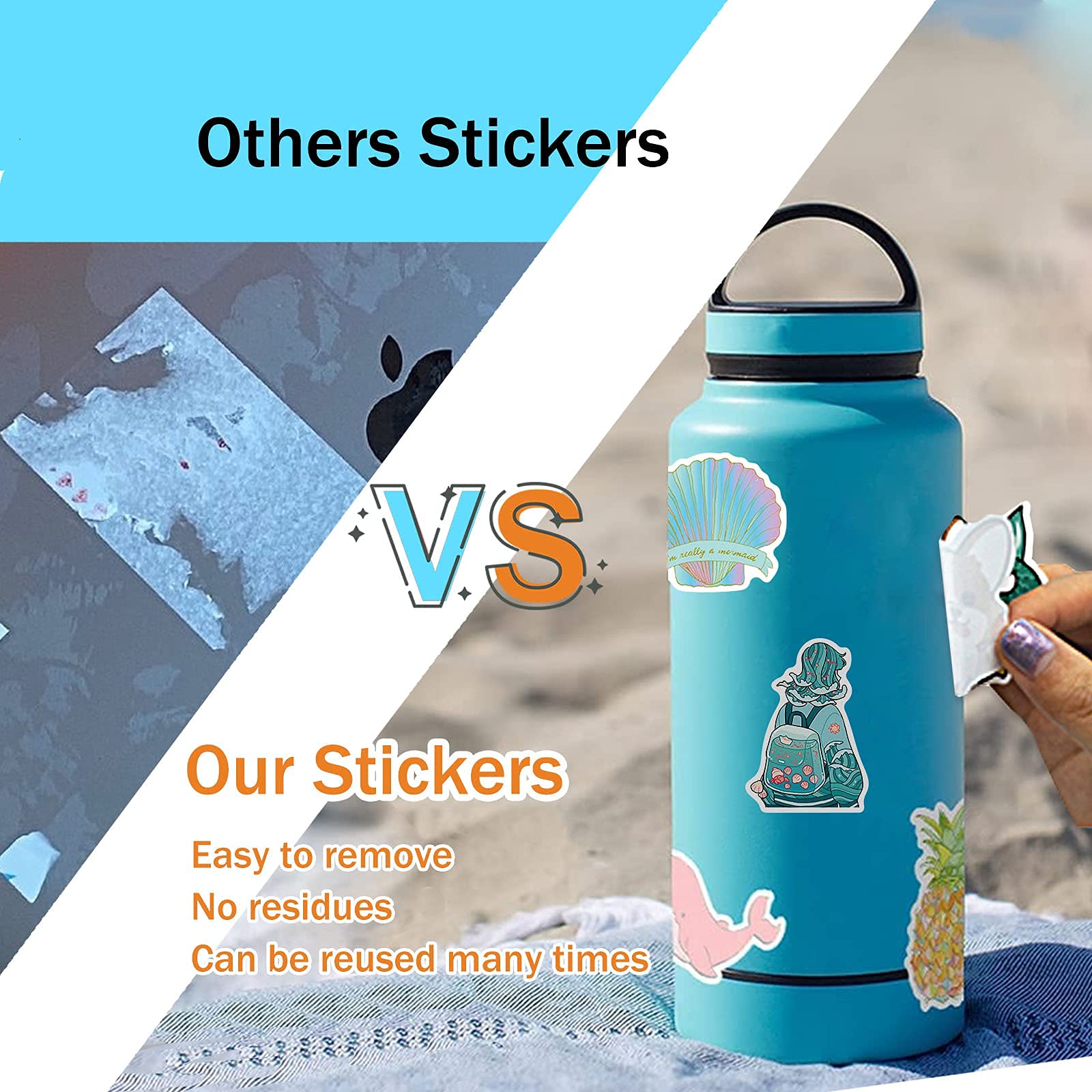 200 PCS Stickers for Water Bottles, Cute Vinyl Waterproof Aesthetic Stickers, Cool Stickers for Hydroflask Car Skateboard Laptop Hard Hat Suitcase, Perfect Gifts for Kids, Teens, Adults
