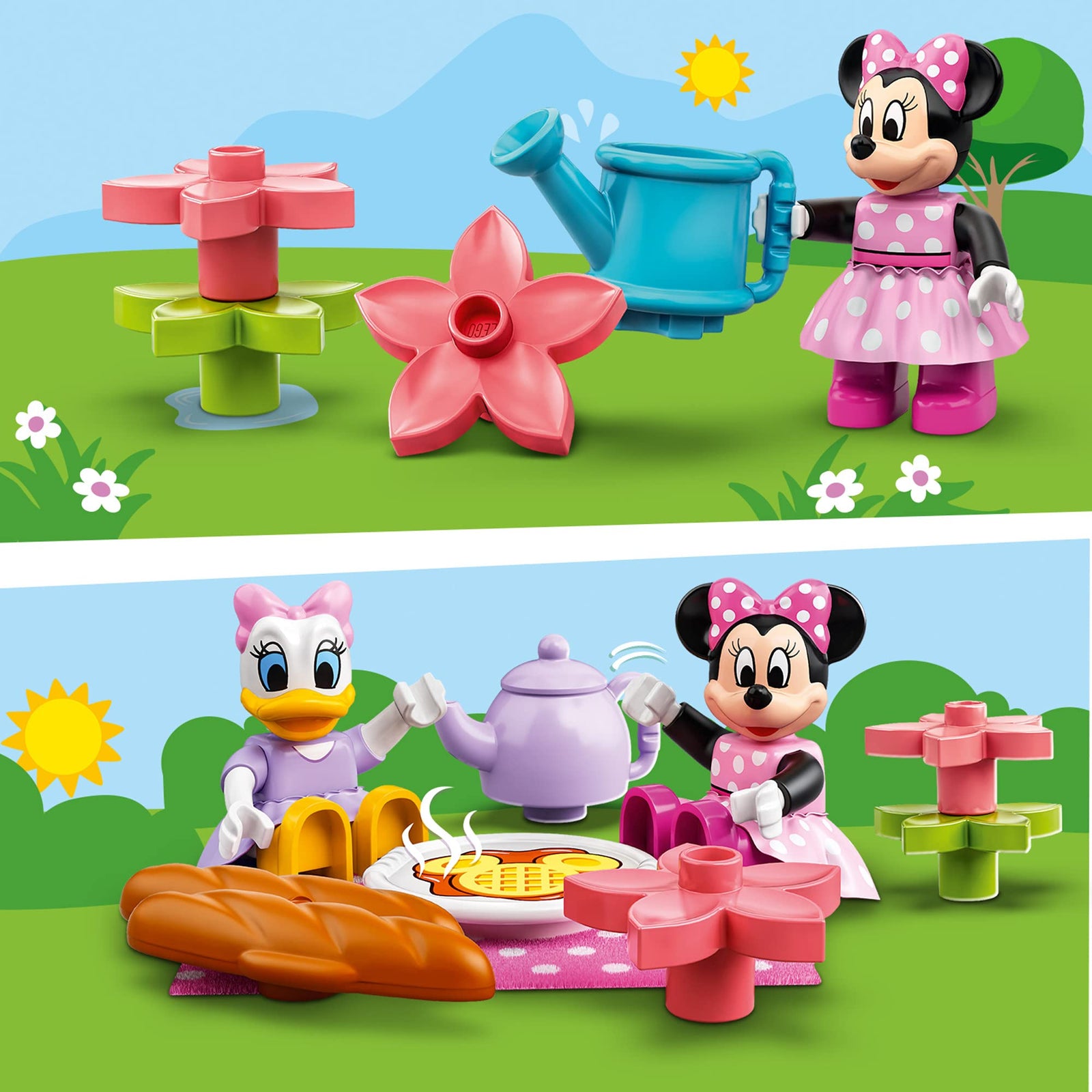 LEGO DUPLO Disney Minnie’s House and Café 10942 Dollhouse Building Toy for Kids with Minnie Mouse and Daisy Duck; New 2021 (91 Pieces)