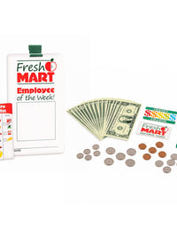 Melissa & Doug Fresh Mart Grocery Store Play Food and Role Play Companion Set (84 pcs)
