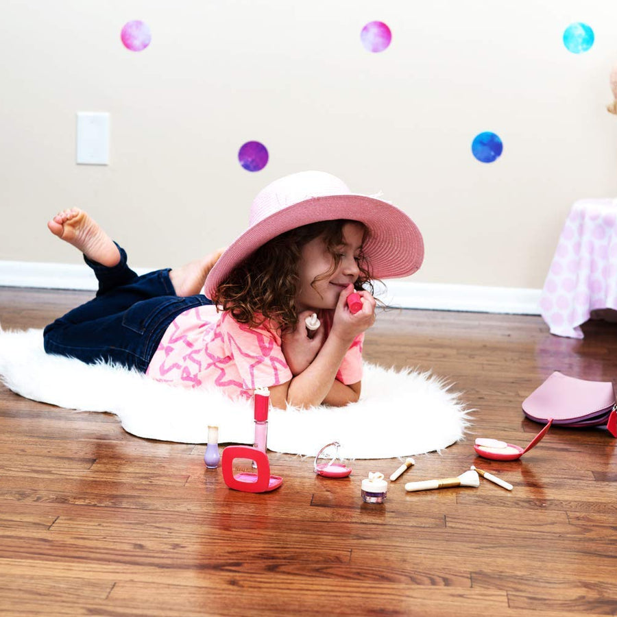 Litti Pritti Pretend Makeup for Girls - 11 Piece Play Makeup Set- Realistic Kids Makeup kit for Girl (Imitation - not Real)