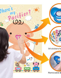 Pin the Pacifier on the Baby Game - Baby Shower Party Favors and Game - Pin the Dummy on the Baby Game

