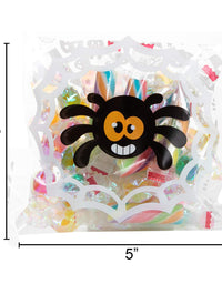 JOYIN 150 PCS Halloween Cellophane Treat Bags Self Adhesive Clear Cookie and Candy Bags for Halloween Party Favors Supplies
