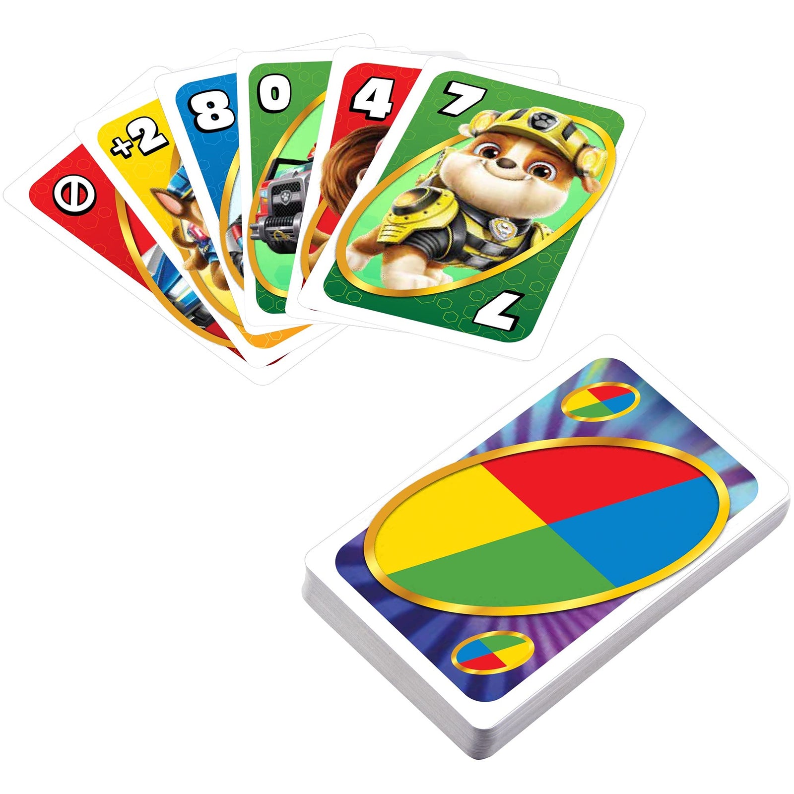 UNO Junior PAW Patrol Card Game with 56 Cards 2-4 Players, Gift for Kids 3 Years Old & Up,Multicolor,HGD13