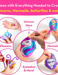 Rock Painting Kit for Kids with Unicorn Horns, Mermaid Tails and Butterfly Accessories - Includes Step-by-Step Rock Art Lessons for Girls and Boys All Ages - Arts and Crafts Paint Kits Gifts and Toys
