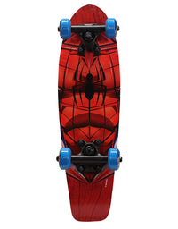 PlayWheels Ultimate Spider-Man 21 Inch Wood Cruiser Skateboard - Beginner Skateboard for Kids - Spidey Eyes
