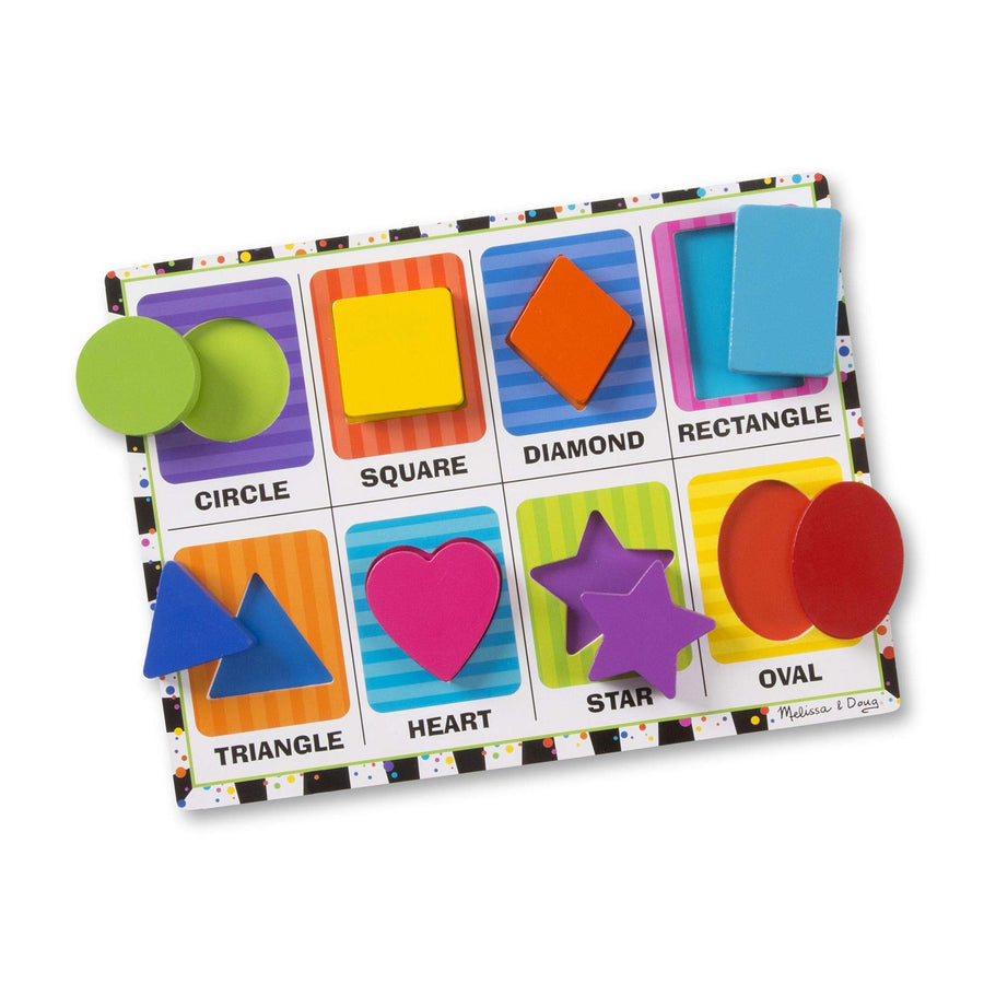 Melissa & Doug Shapes Wooden Chunky Puzzle (8 pcs)