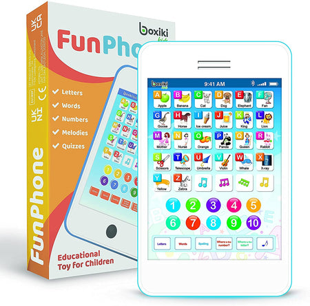 Learning Pad / Kids Phone with 6 Toddler Learning Games. Touch and Learn Toddler Tablet for Numbers, ABC and Words Learning. Educational Learning Toys for Boys and Girls - 3 Year Old
