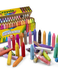 Crayola Sidewalk Chalk, Washable, Outdoor, Gifts for Kids, 64 Count
