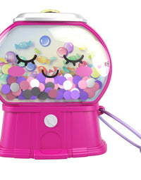 Polly Pocket Candy Cutie Gumball Compact, Gumball Theme with Micro Polly & Margot Dolls, 5 Reveals & 13 Related Accessories, Pop & Swap Feature, Great Gift for Ages 4 Years Old & Up
