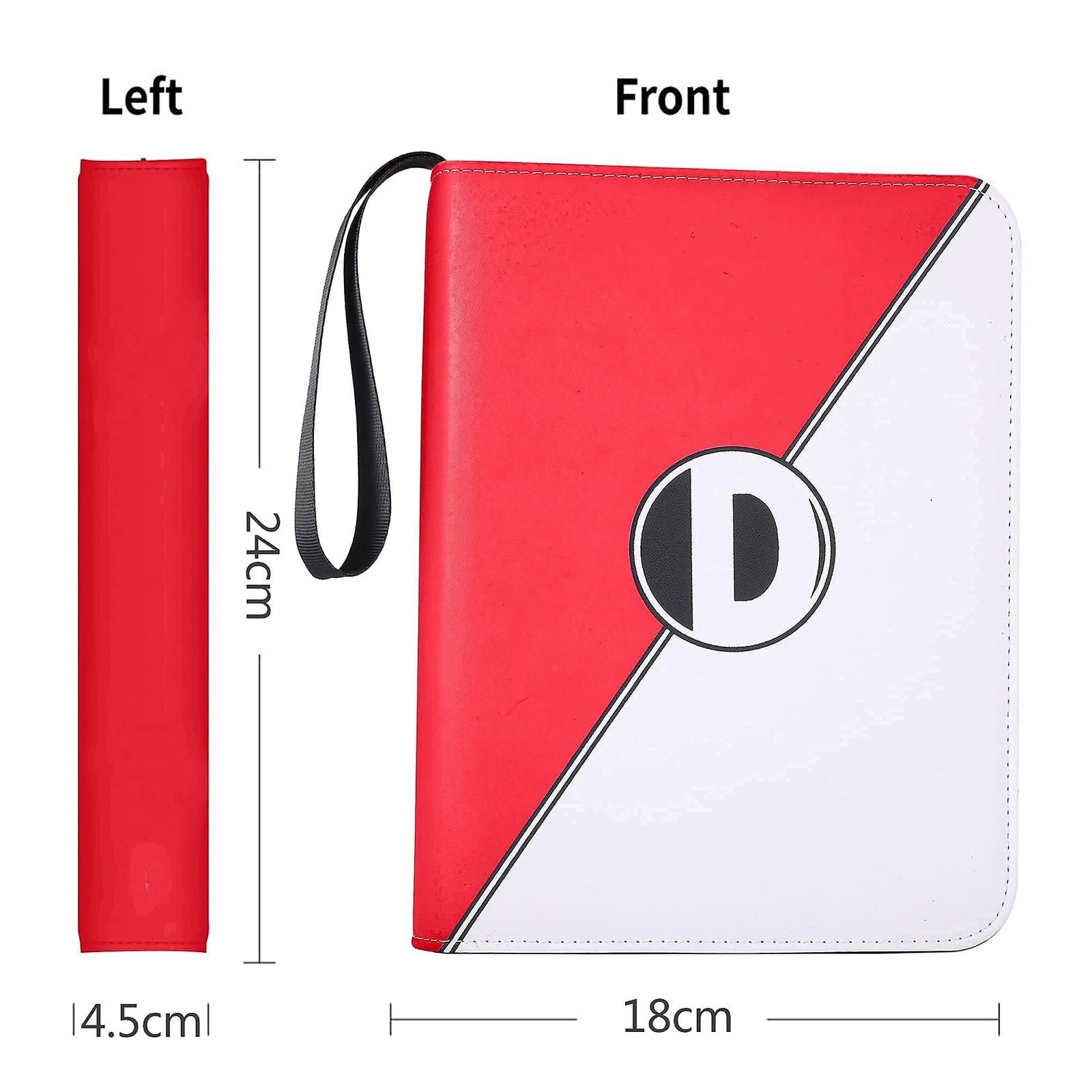 Binder for Pokemon Cards with Sleeves, Card Binder Holder Book Compatible with Pokémon Trading Cards, Holds Up to 400 Cards, 50 Pcs 4-Pocket Pages, Card Collector Album with Zipper Carrying Case