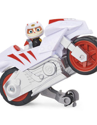 Paw Patrol, Moto Pups Wildcat’s Deluxe Pull Back Motorcycle Vehicle with Wheelie Feature and Toy Figure
