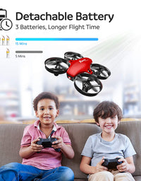 Potensic Upgraded A20 Mini Drone Easy to Fly Drone for Kids and Beginners, Indoor Outdoor RC Helicopter Quadcopter with Auto Hovering, Headless Mode, Remote Control and 3 Batteries for Boys Girls
