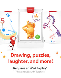 Osmo - Creative Starter Kit for iPad - 3 Educational Learning Games - Ages 5-10 - Drawing, Word Problems & Early Physics - STEM Toy (Osmo Base Included)
