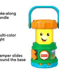 Fisher-Price Laugh & Learn Camping Fun Lantern, musical toy with lights, sounds and learning content for baby and toddler ages 6-36 months
