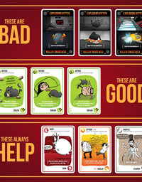 Exploding Kittens - A Russian Roulette Card Game, Easy Family-Friendly Party Games - Card Games for Adults, Teens & Kids - 2-5 Players
