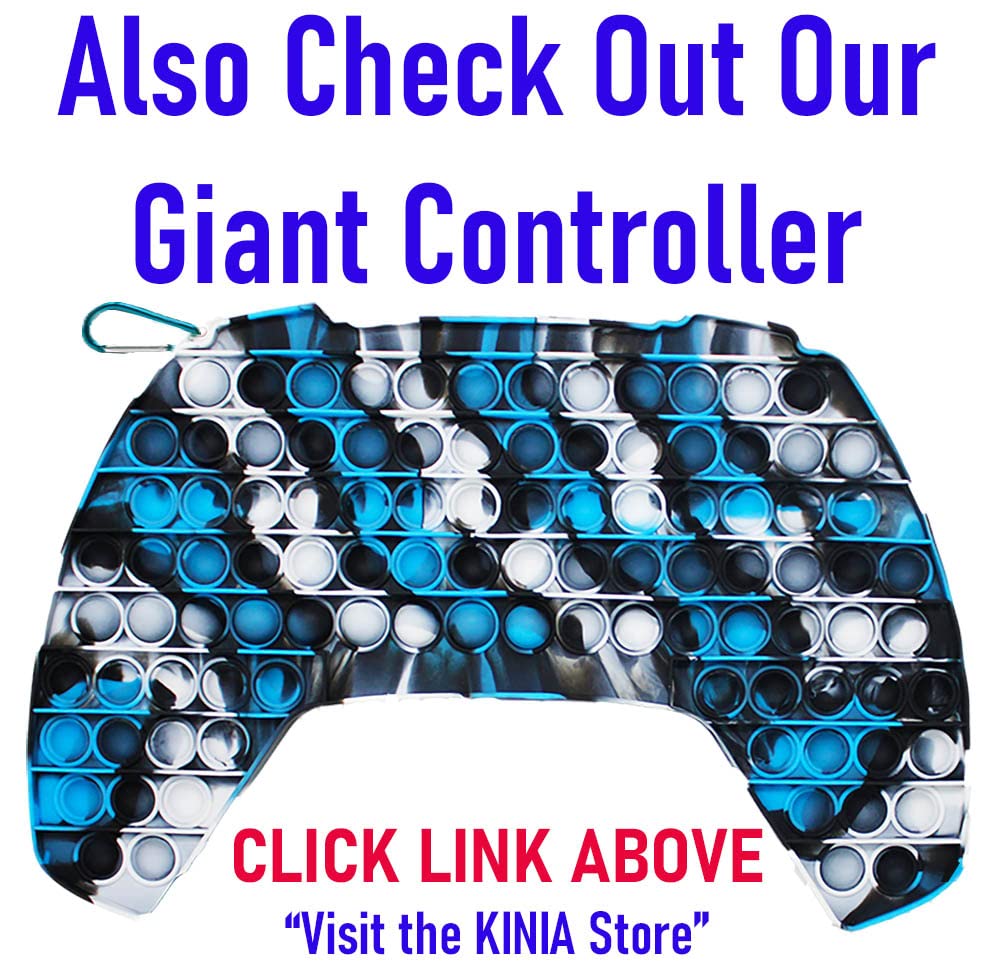 KINIA 8 Pack Fidget Toys Mini Pop It Sensory Controller Toy Fidgets Keychain - Patent Pending - Controller Shaped Keychain Pop It Toy for Kids Children Adults (8 Pack, Controller Multicolor)