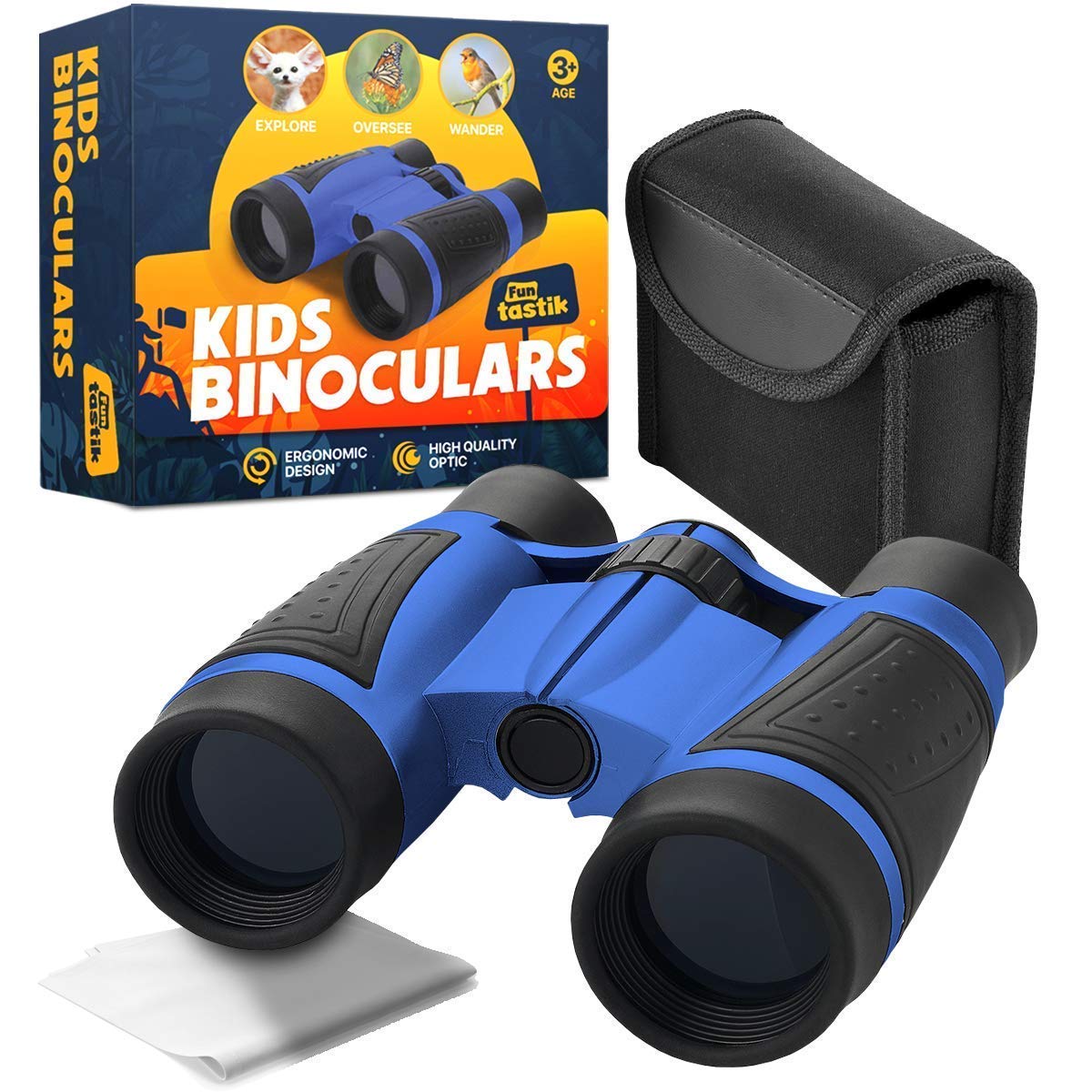 Binoculars for Kids – Compact and Portable – Ergonomic and Shockproof Design – Toddler Presents for Bird Watching and Outdoor Activities - High Definition Magnifying Lenses