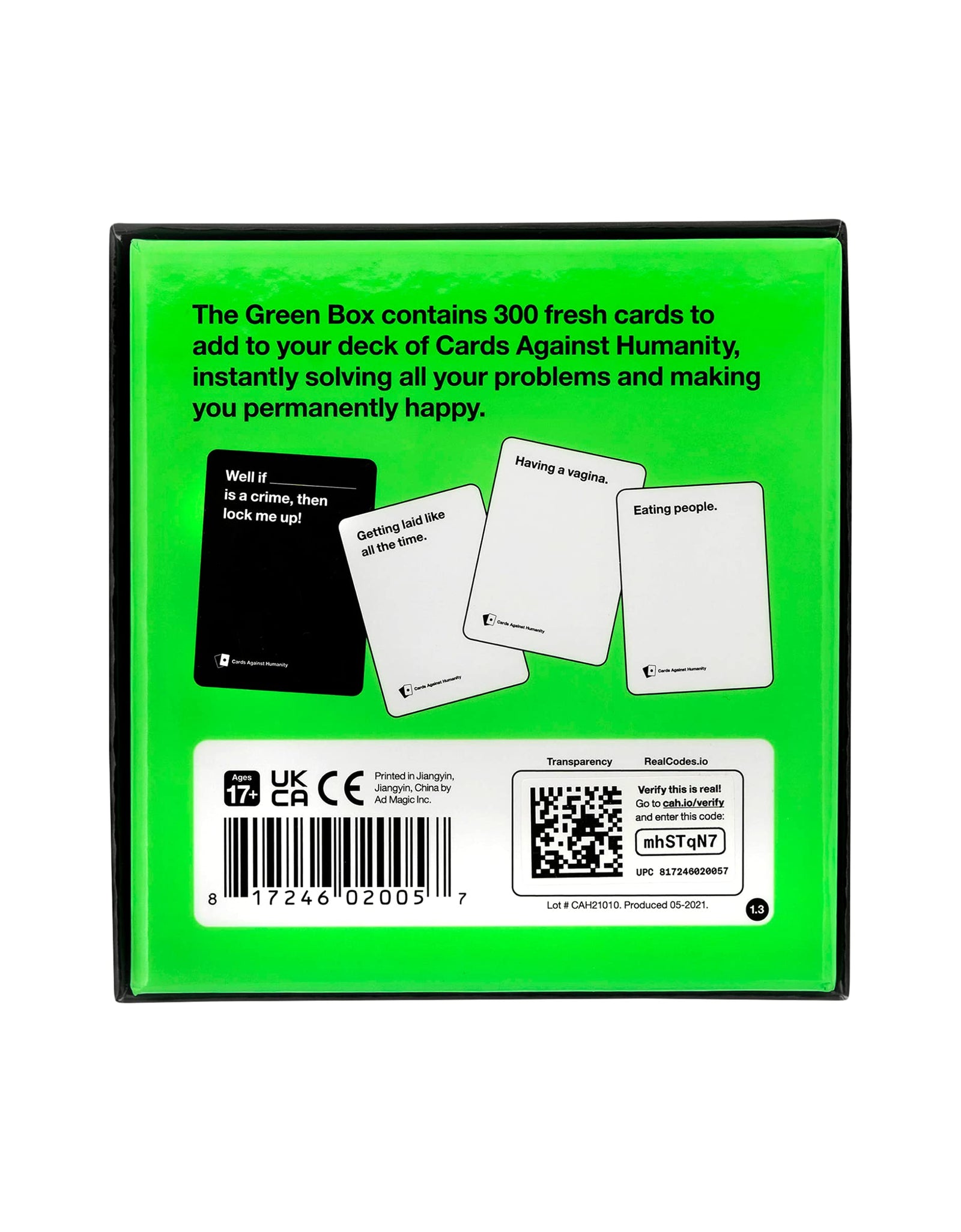 Cards Against Humanity: Green Box • 300-card expansion