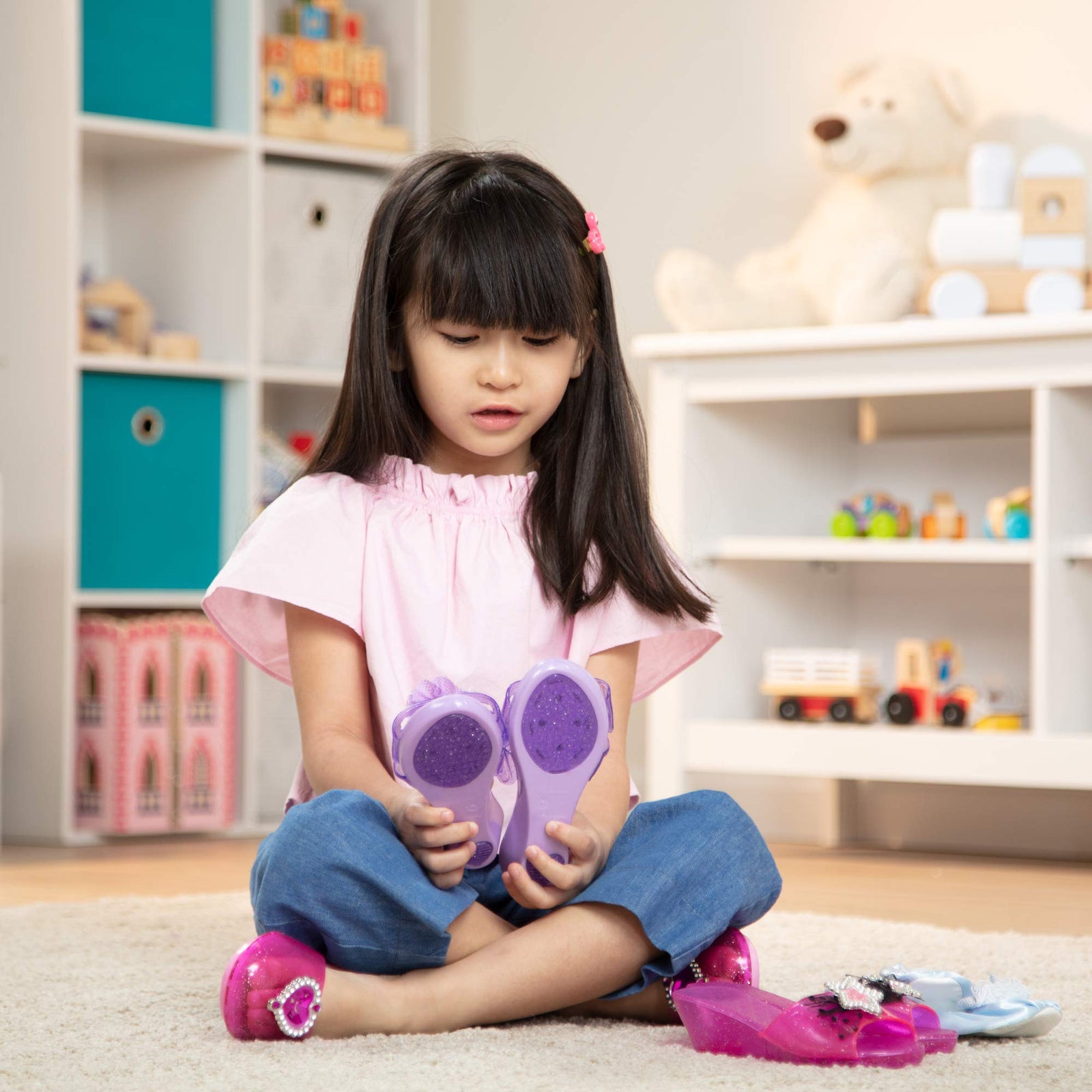Melissa & Doug Role Play Collection - Step In Style! Dress-Up Shoes Set (4 Pairs)