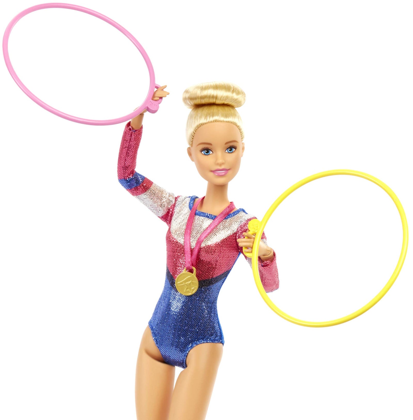 Barbie Gymnastics Playset: Barbie Doll with Twirling Feature, Balance Beam, 15+ Accessories for Ages 3 and Up