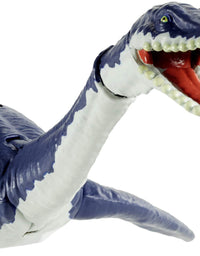 Jurassic World Plesiosaurus Savage Strike Dinosaur Action Figure, Smaller Size, Attack Move Iconic to Species, Movable Arms & Legs, Great Gift for Ages 4 Years Old & Up
