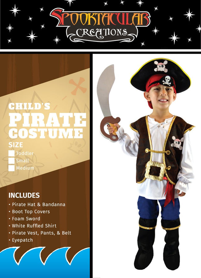 Spooktacular Creations Boys Pirate Costume for Kids Deluxe Costume Set