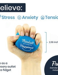 Candescent Stress Balls - Hand Therapy Relief for Anxiety, Fidget, Tension, Exercise Strengthener - Motivational Toys for Adults & Kids - Set of 2
