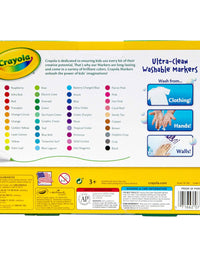 Crayola Ultra Clean Washable Markers, Fine Line Marker Set, Gift for Kids, 40 Count
