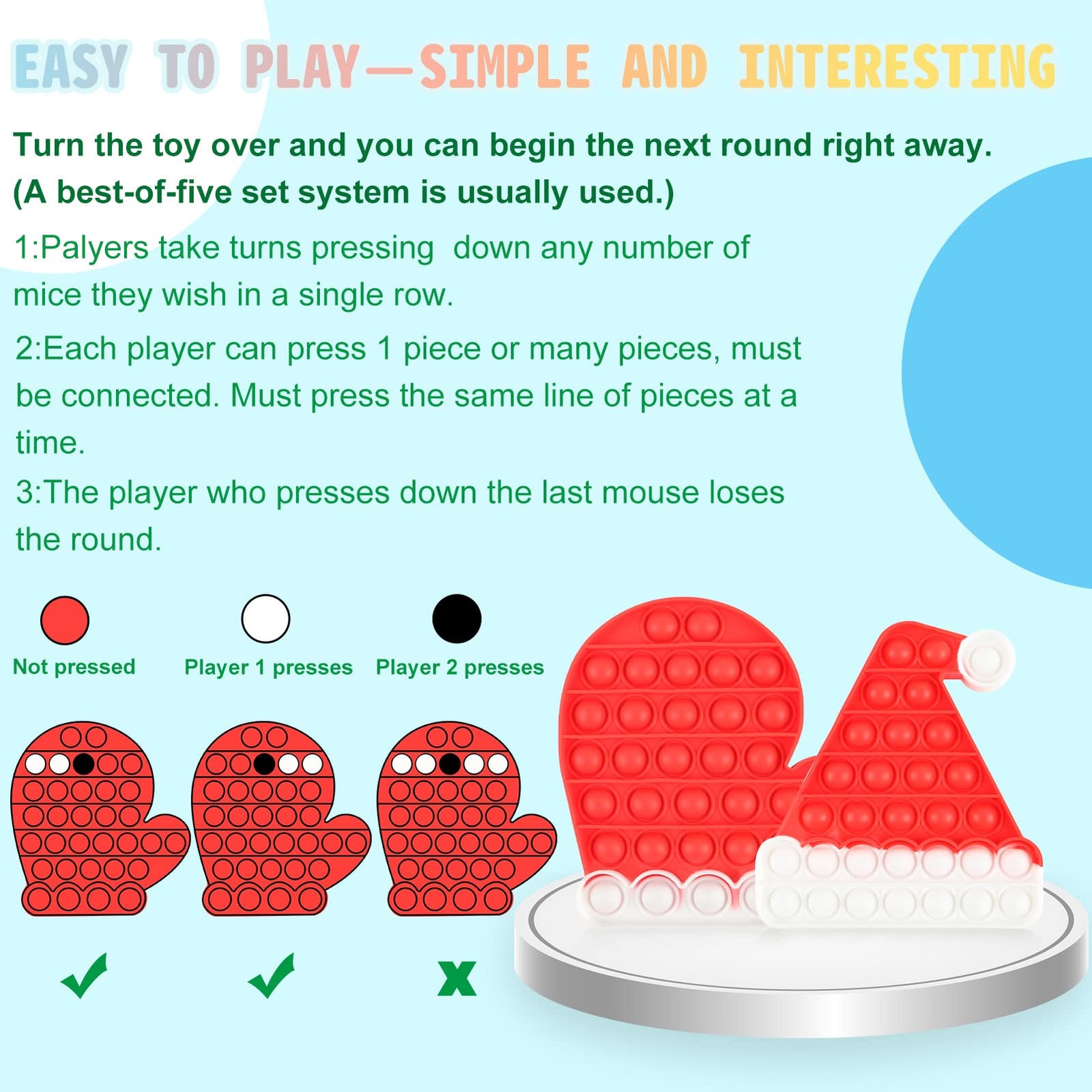 Jasilon [Newest Design [UPGRAED Material] 2PCS Push Bubble Pop Fidget Sensory Toy, Autism Special Needs Silicone Stress Reliever Toy, Anti-Anxiety Squeeze Sensory Toy for Kids (Turtle+Icecream)