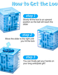 6 Pack Money Maze Puzzle Gift Boxes, A Fun Unique Way to Give Gifts for People You Love, Great for Kids and Adults
