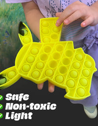 Boxgear Pikachu Fidget Toy Pop Pop– Pop Fidget Toy for Kids and Adults – Stress Relief Fidget – Anti Stress Squeeze Toy - Animal Silicone Fidget Blocks – Lightweight and Durable
