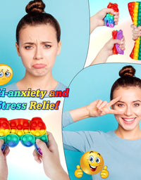 iTechjoy Fidget Toys Set, Bubble Popping Push Popper Sensory Fidget Toys, Pop On Its Stress Relief Toy Popits for Autism,ADD,ADHD, Educational Game Toy for Kids Adults,Hamburger&Fries&Coke Cup Shapes
