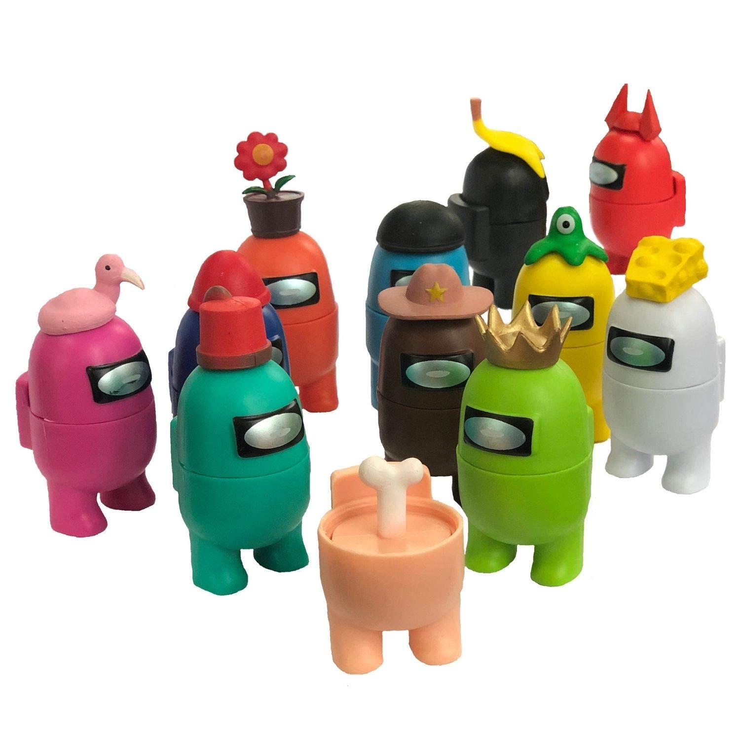 FATIZONE 12Pcs PVC Toys Action Figures Set | Mini Game Figures Desk Character Model Toys, Cake Decorations Impostor