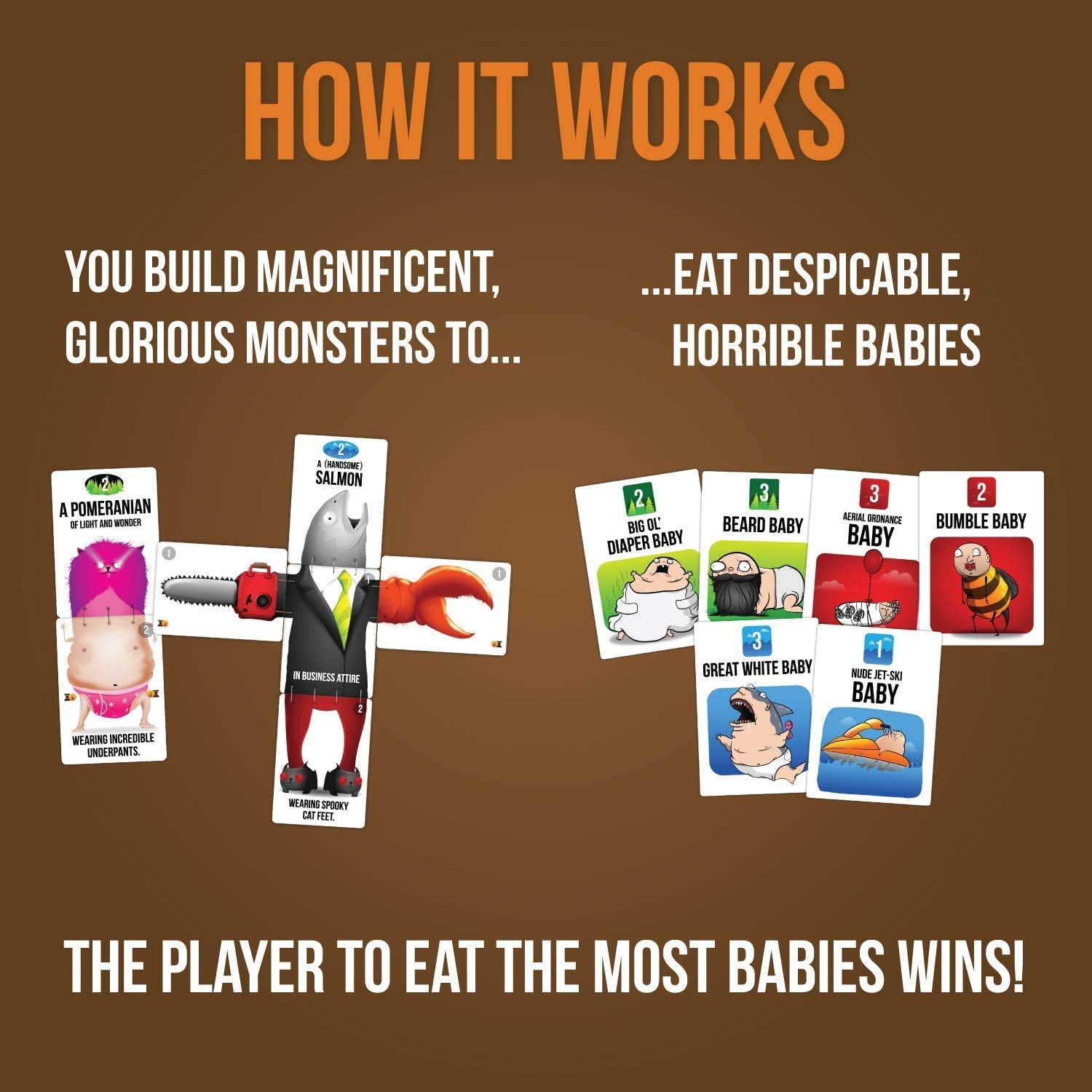 Bears vs Babies by Exploding Kittens - A Monster-Building Card Game - Family-Friendly Party Games - Card Games For Adults, Teens & Kids