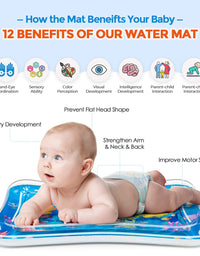 Hitituto Tummy Time Baby Water Mat Inflatable Baby Play Mat Activity Center for Infant Baby Toys 3 to 24 Months, Baby Gifts for Boys Girls
