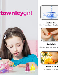 Disney Princess - Townley Girl Non-Toxic Peel-Off Water-Based Natural Safe Quick Dry Nail Polish| Gift Kit Set for Kids Toddlers Girls| Glittery and Opaque Colors| Ages 3+ (18 Pcs)
