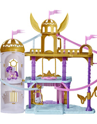 My Little Pony: A New Generation Movie Royal Racing Ziplines - 22-Inch Castle Playset Toy with 2 Moving Ziplines, Princess Pipp Petals Figure
