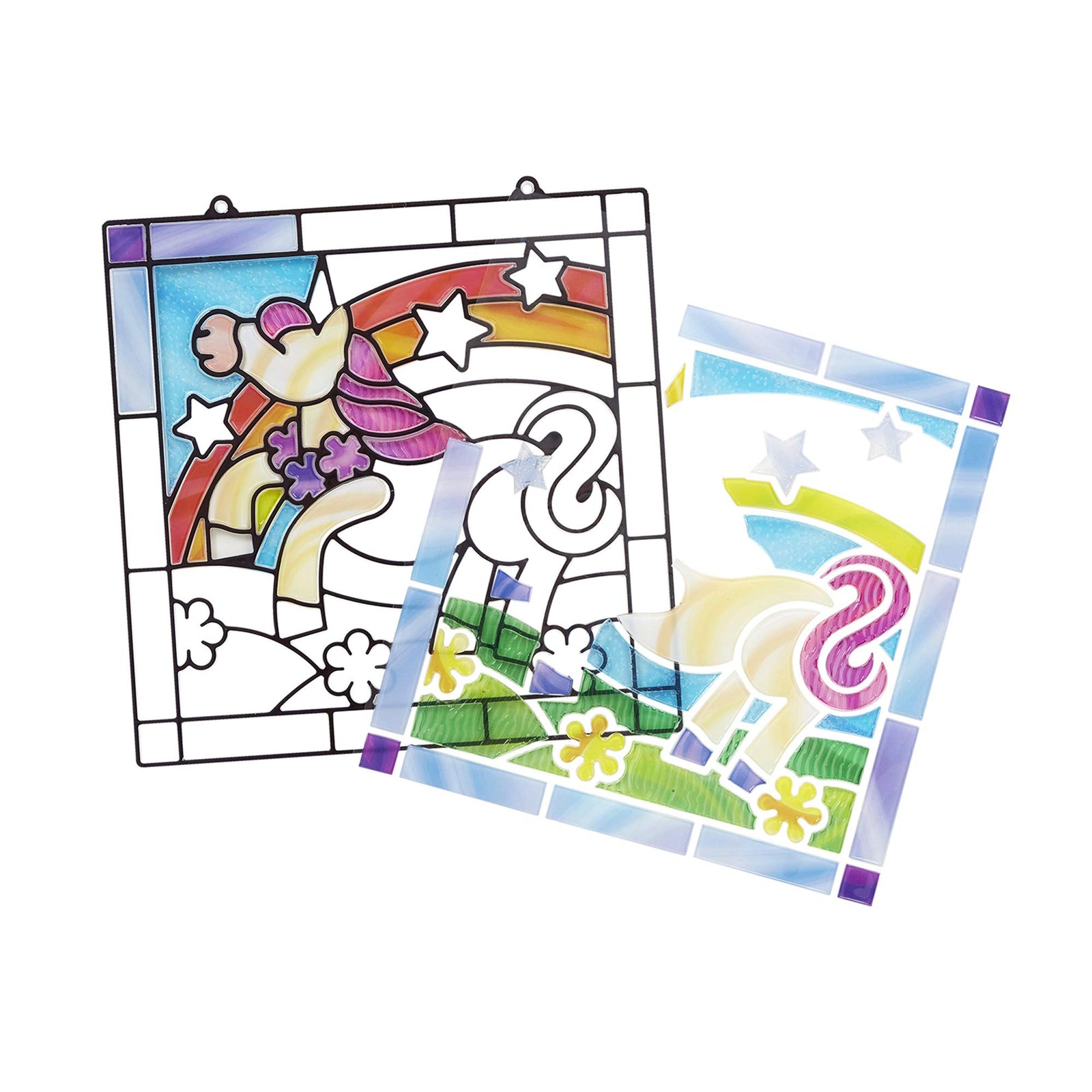 Melissa & Doug Stained Glass Made Easy Craft Kit - Unicorn