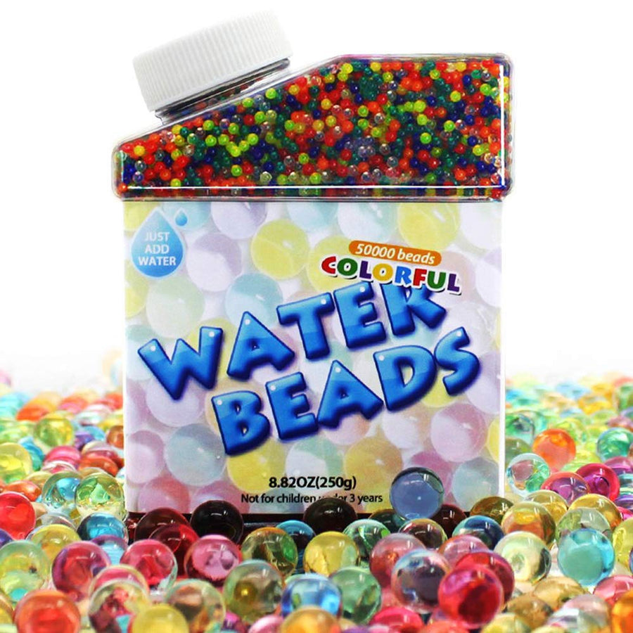 UMIKU Water Beads 50000 Soft Beads Rainbow Mix Water Growing Balls for Kids Tactile Sensory Toys Home Décor