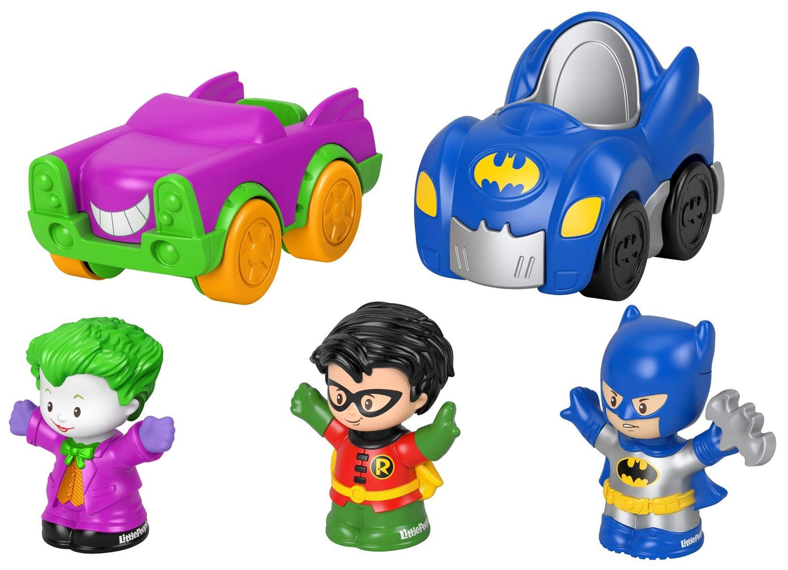 Fisher-Price Little People DC Super Friends Crime Fighting Gift Set, Batman Toy Vehicle and Figure Gift Set for Toddlers and Preschool Kids Ages 1 to 5 Years